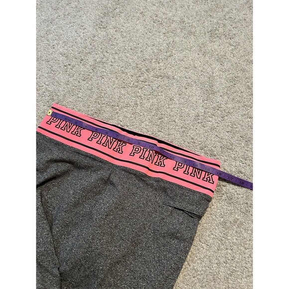 Victoria's Secret Pink Leggings Gray Logo Waistband Athleisure Yoga Size Large‎ - Picture 6 of 8